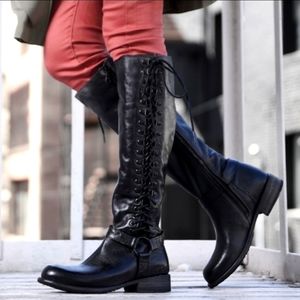 BED STU Burnley Knee High Corset Boot- Burnley Dip Dye Riding Boot 7.5